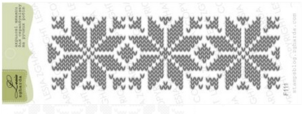 Штамп Lesia Zgharda "Вязаный узор 111"