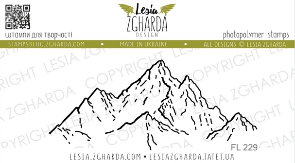 Штамп Lesia Zgharda "Вершины гор"