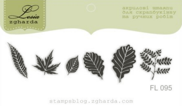 Набор штампов Lesia Zgharda "Маленькие листочки"