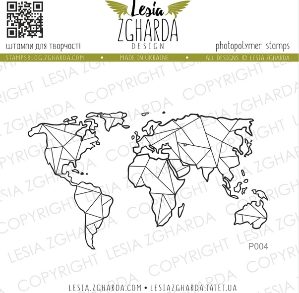 Штамп Lesia Zgharda "Большая карта"