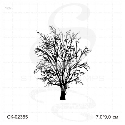 Штамп Stylish Stamps "Дерево №1 мал"