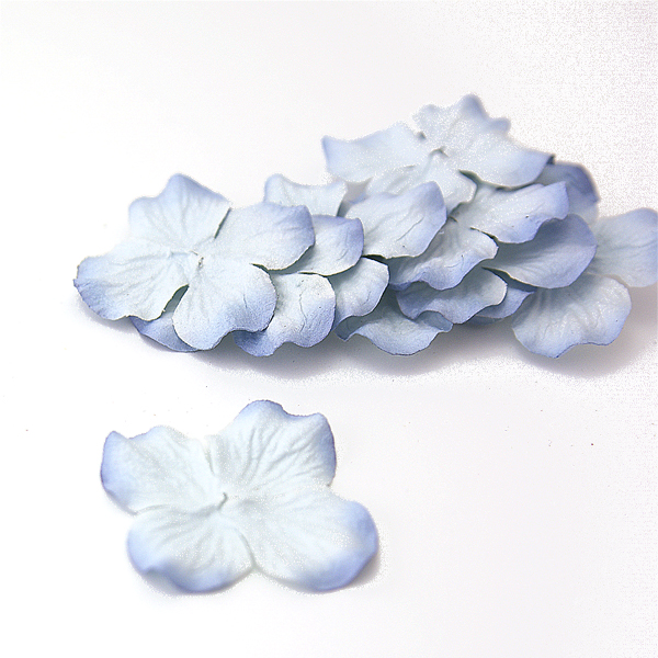 Гортензия 4 см, цвет голубой с голубыми кончиками