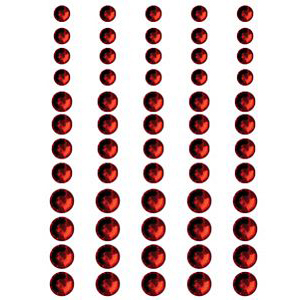 Набор страз самоклеющихся Queen & Co. Цвет красный.