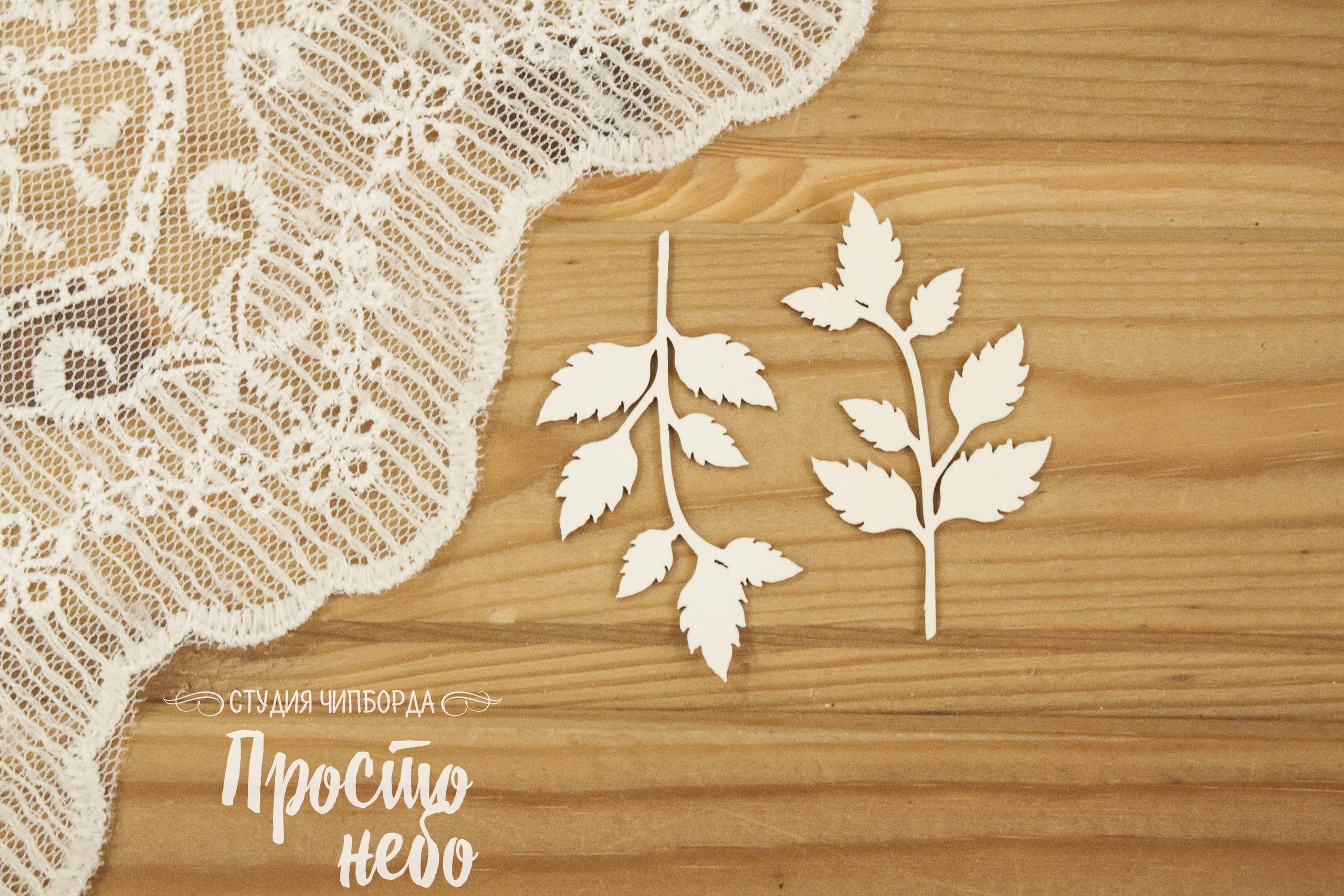 Чипборд Просто Небо. "Набор 38, веточки"