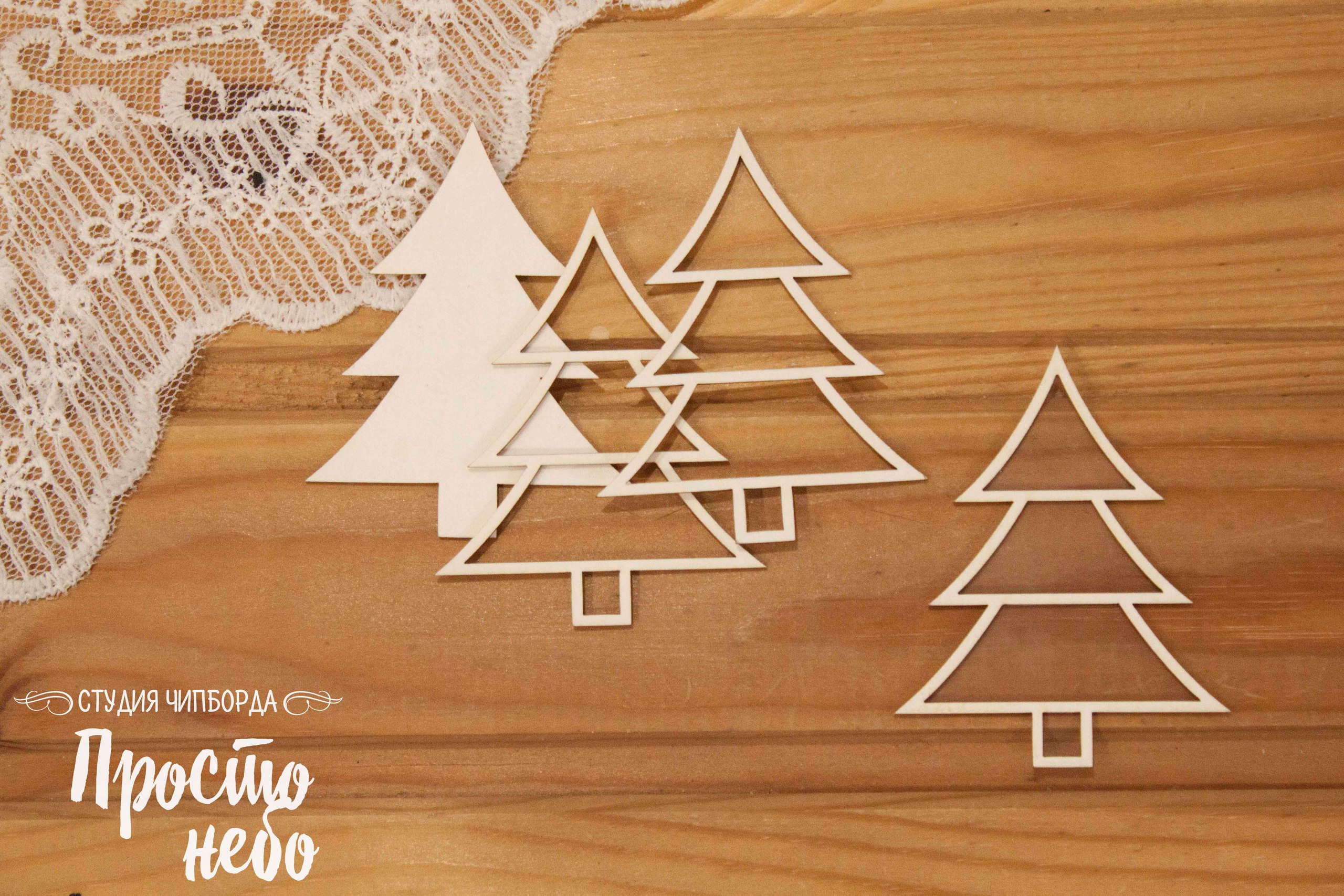 Чипборд Просто Небо. Шейкер "Ель"