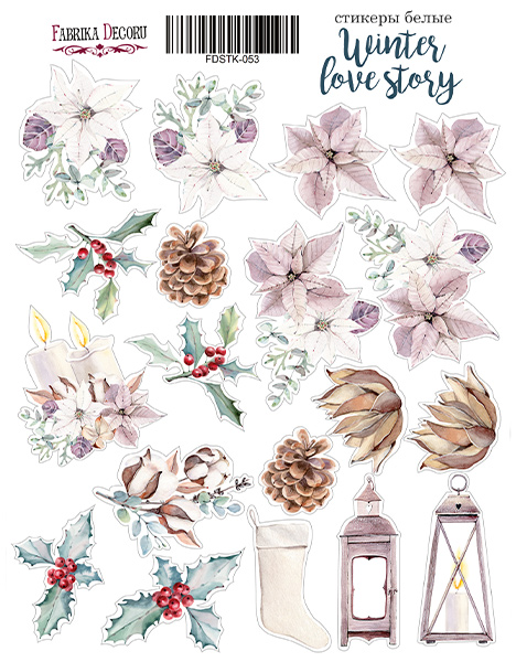 Наклейки бумажные Фабрика Декору "Winter love story"