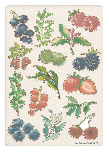 Чипборд цветной MrPainter "Лесные ягоды"