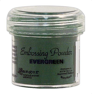 Пудра для эмбоссинга Ranger. Цвет вечнозелёный