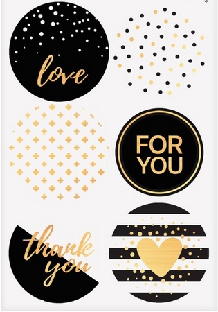 Наклейки Артузор бумажные "Золото, круги" , 9 × 16 см