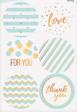 Наклейки Артузор бумажные "Мятное настроение, круги" , 9 × 16 см