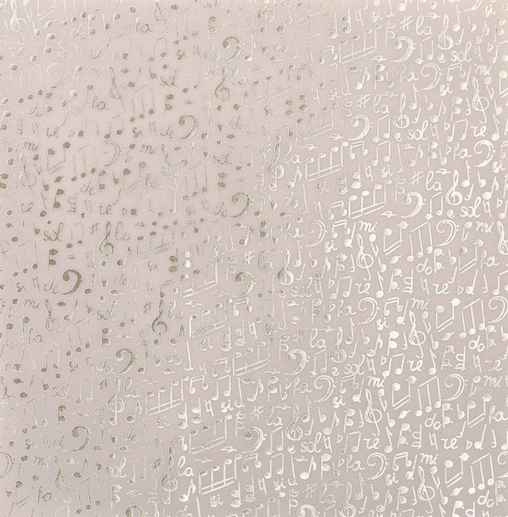 Калька 20 х 20 см с фольгированием «Волшебная мелодия», нотки