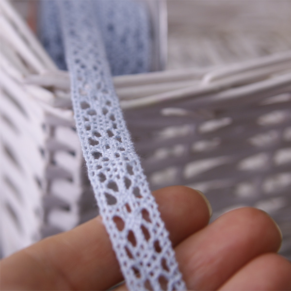 Кружево вязаное 15 мм , цвет нежный голубой (110735)