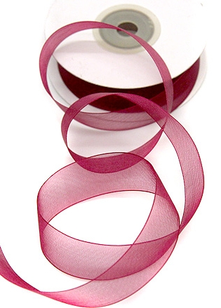 Лента шифоновая 18 мм, цвет винный