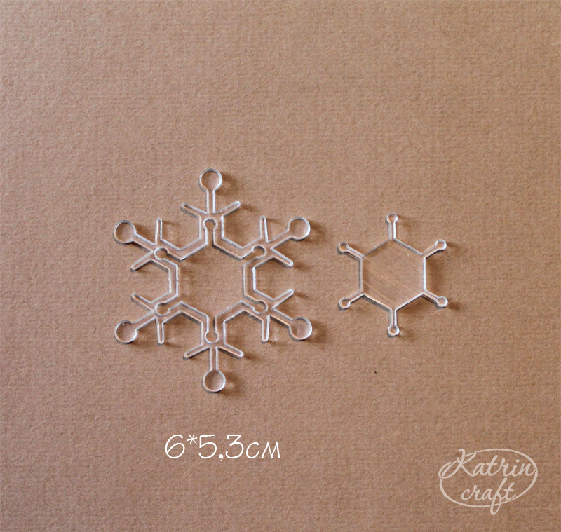Акриловое украшение "Снежинка"