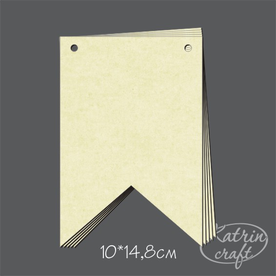 Заготовка для альбома из чипборда "Флажки прямоугольные"