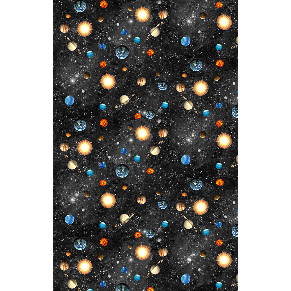 Ткань лоскутная 50 х 55см "4801", маленькие планеты