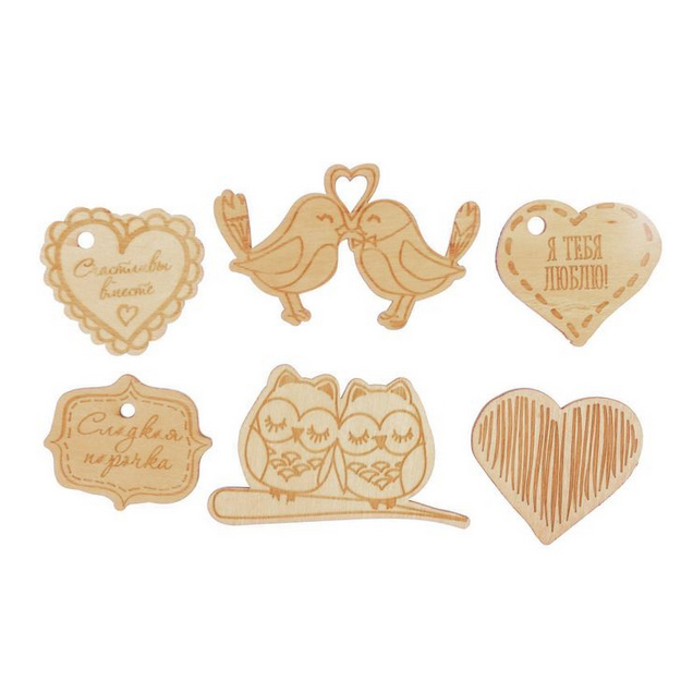 Декоративные украшения из дерева "Снежинки"