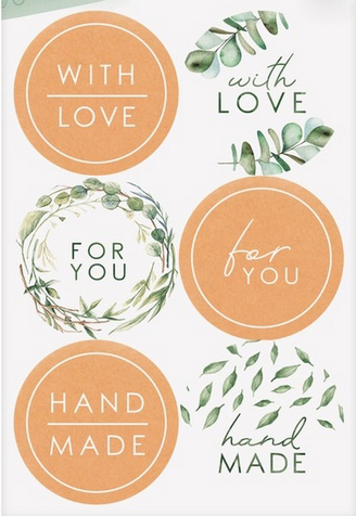 Наклейки круглые Артузор "With love" 9 × 16 см