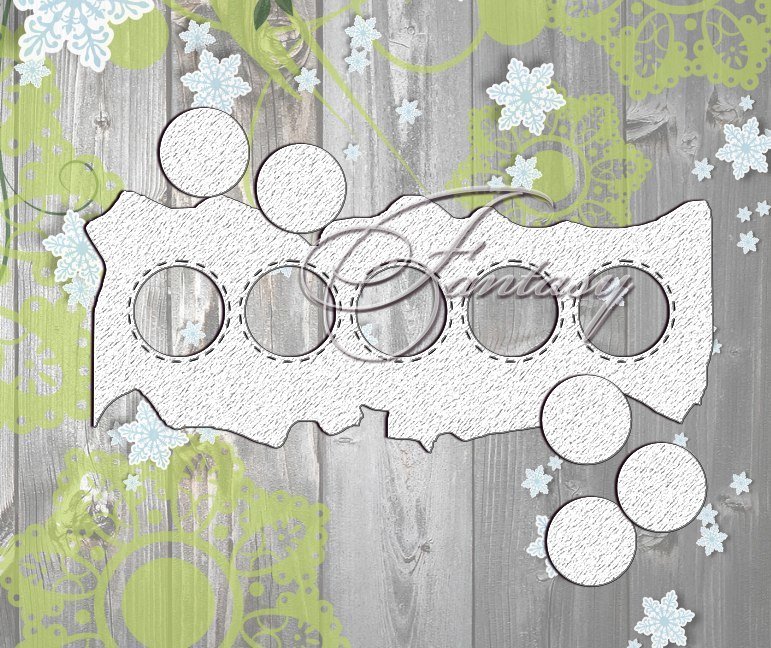 Ножи для вырубки Fantasy фоновый "Маленькие круги"