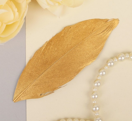 Набор перьев , цвет золотой