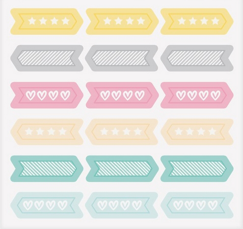 Наклейки бумажные для ежедневника Артузор "Заметки"