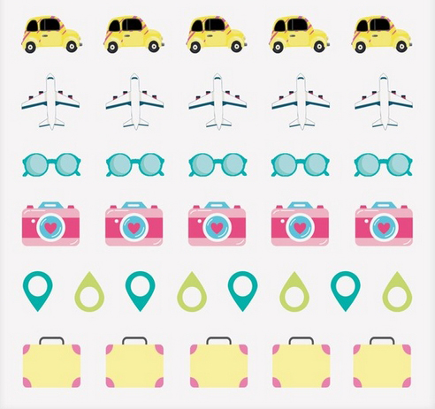 Наклейки бумажные для ежедневника Артузор "Путешествия"