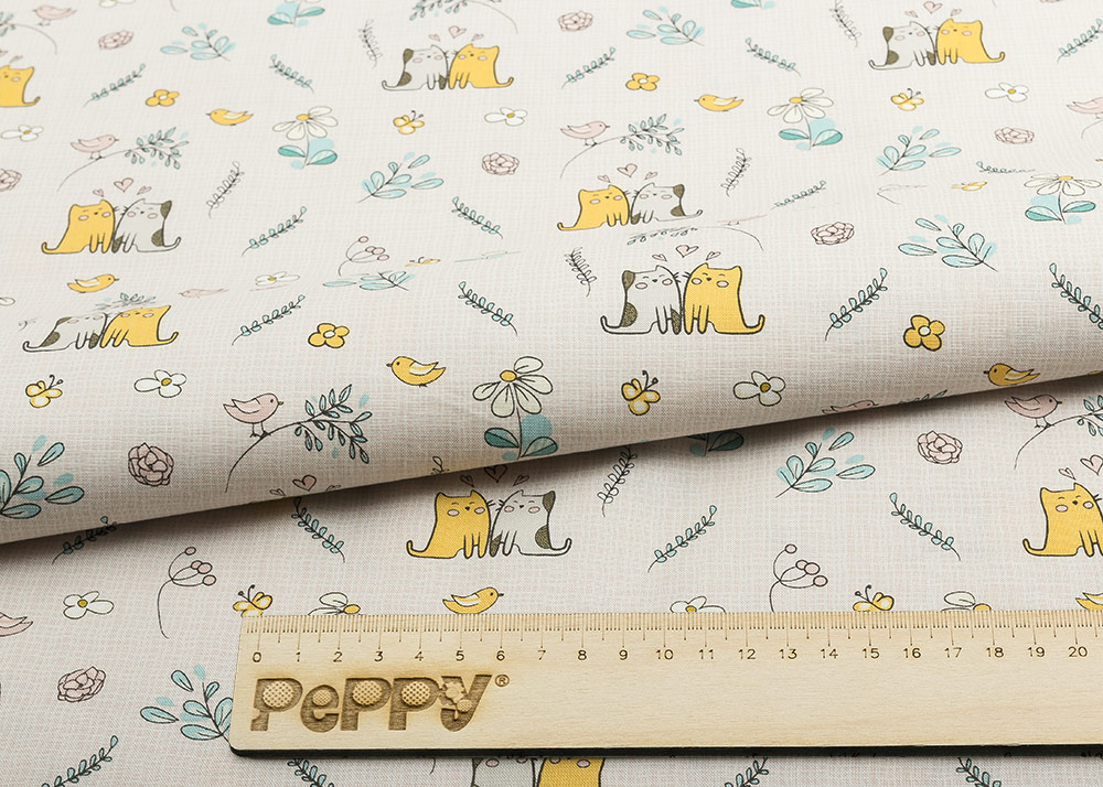 Ткань лоскутная 50 х 55 см "Люблю кильку", Мартовская песня