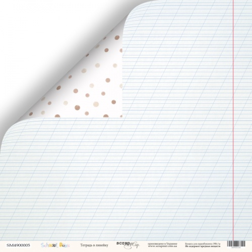 Бумага Scrapмир "School Days", Тетрадь в линейку (SM412)