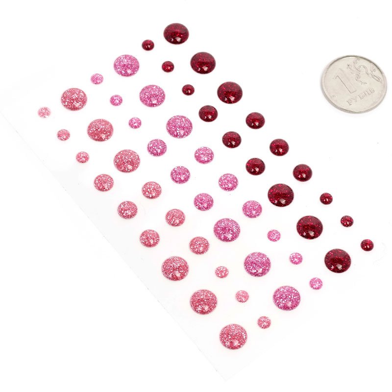 Эмалевые мерцающие точки (дотс) "Все оттенки розового"