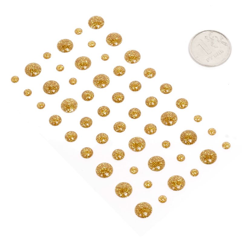 Эмалевые мерцающие точки  (дотс)"Золото"