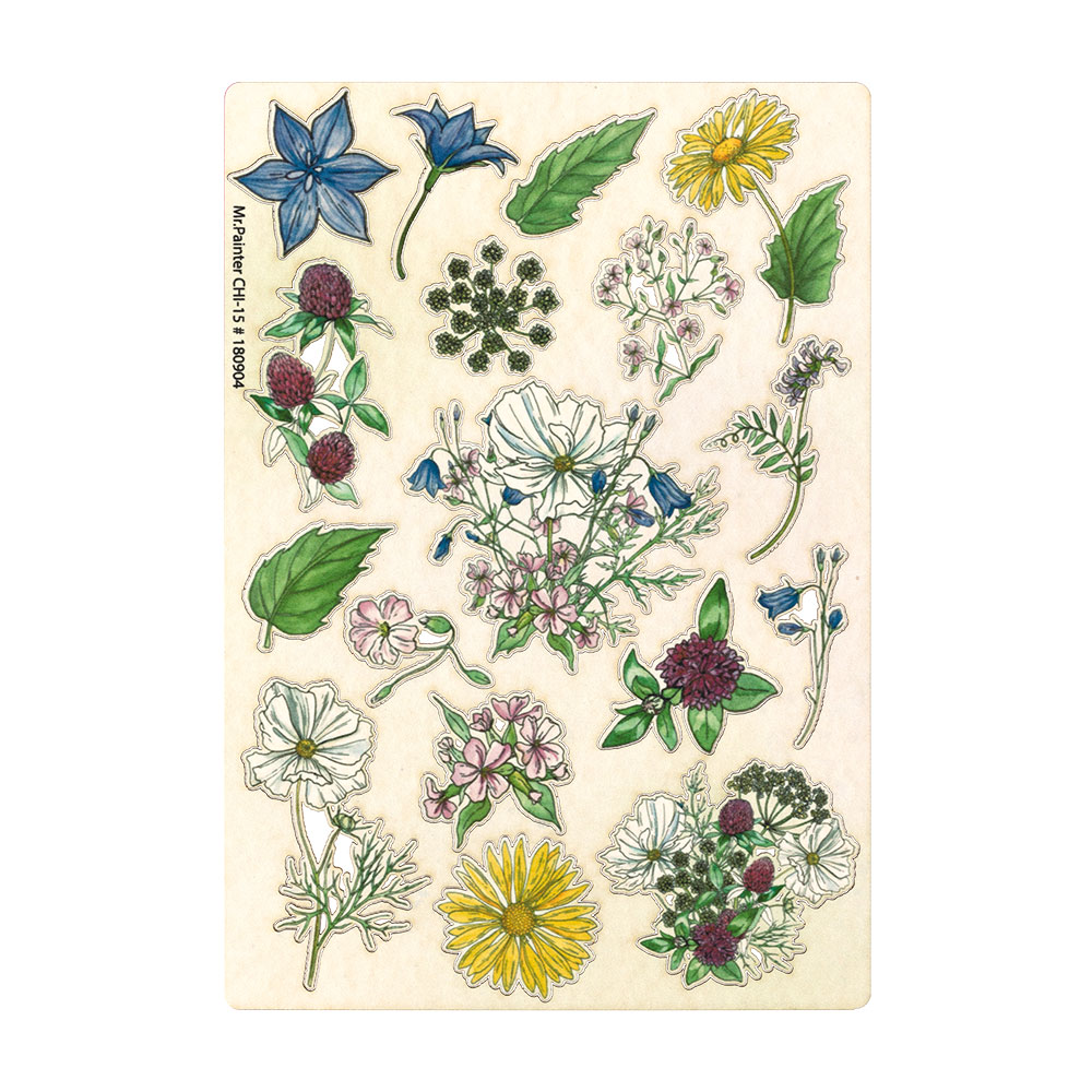 Чипборд цветной MrPainter "Цветочный атлас.Полевые цветы"