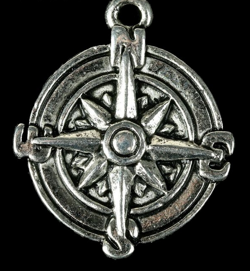 Подвеска "Компас". Цвет серебряный (832)