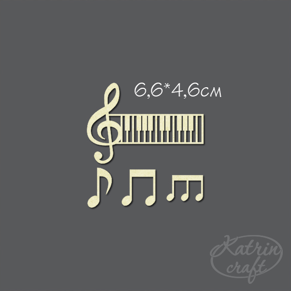 Чипборд "Нотная строка №4"