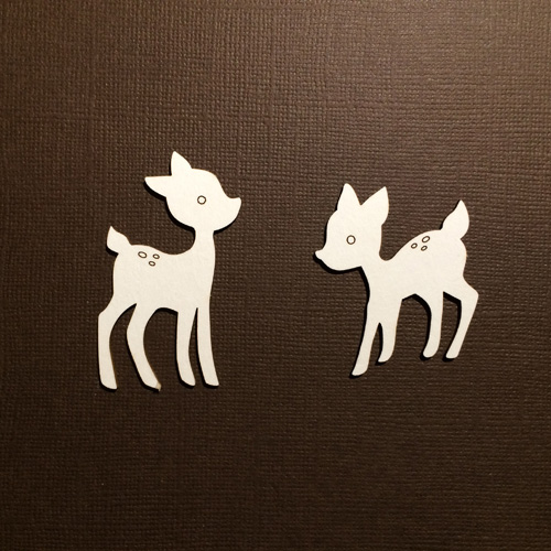 Чипборд "Оленята 2шт маленькие"