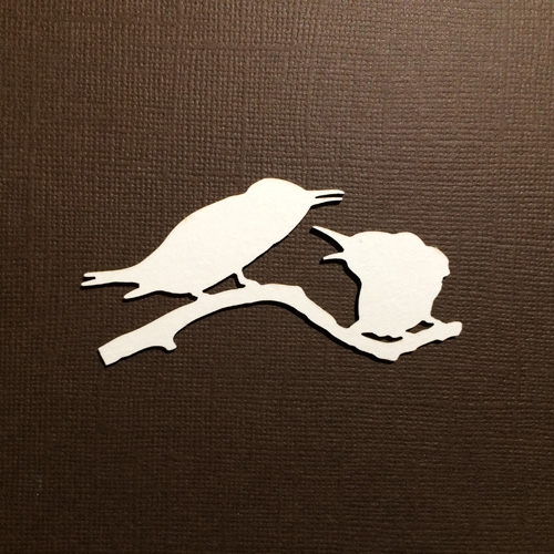 Чипборд "Парочка птиц маленькая"