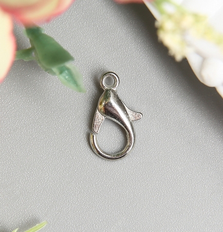 Карабин 12 х 6 мм, цвет серебряный (848)