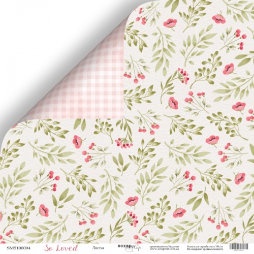 Бумага Scrapмир "So Loved", Лиcтья (SM442)