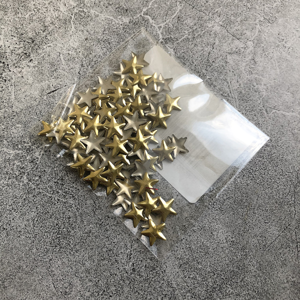 Мини-звёздочки декоративные термоклеевые, цвет золотой