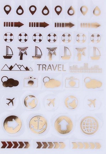 Наклейки на прозрачной основе АртУзор "Travel", 11 × 19 см