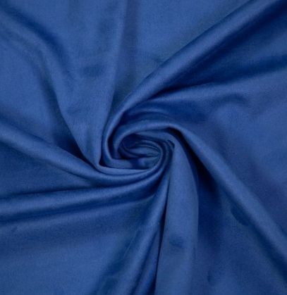 Замша искусственная на трикотаже 35 х 50 см , цвет василёк