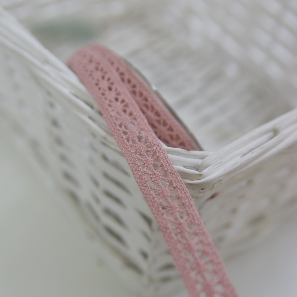 Кружево вязаное 1,5см цвет коралловый (170457)