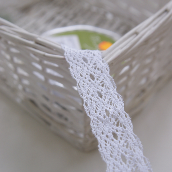 Кружево вязаное 21 мм , цвет белый (260318)