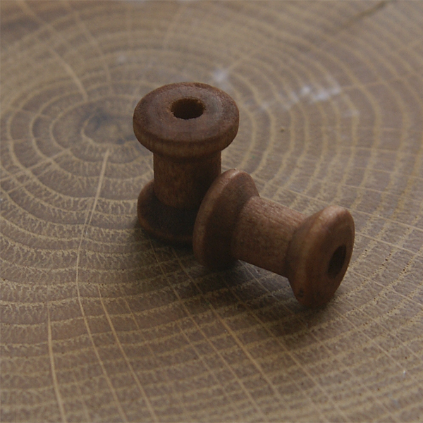 Катушка деревянная мини, цвет коричневый