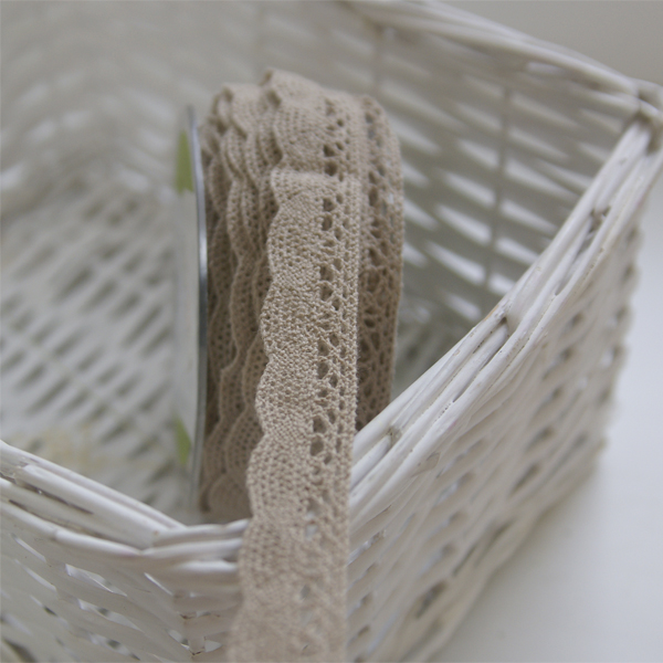 Кружево вязаное 15 мм "Округлые фестончики", цвет какао (260486)