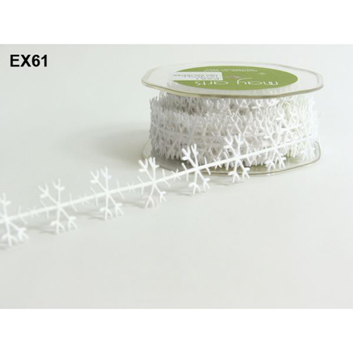 Лента-гирлянда May Arts "Снежинки". Цвет белый