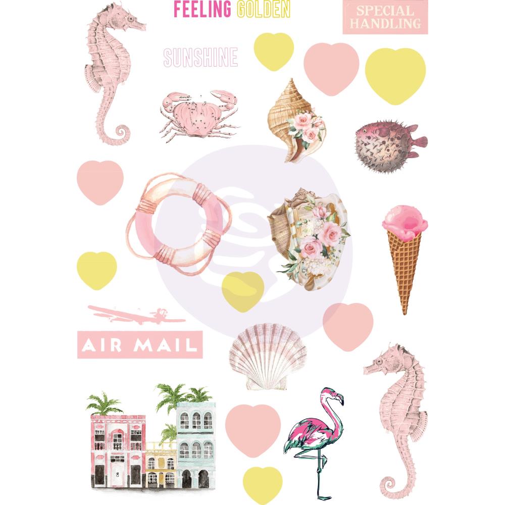 "Пухлые" Puffy наклейки Prima "Golden Coast"