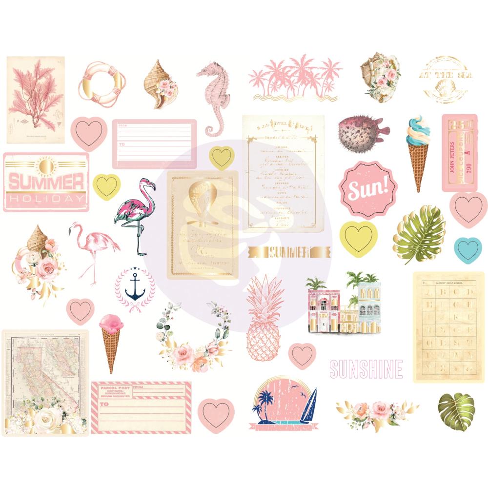 Набор вырубки из чипборда Prima "Golden Coast"