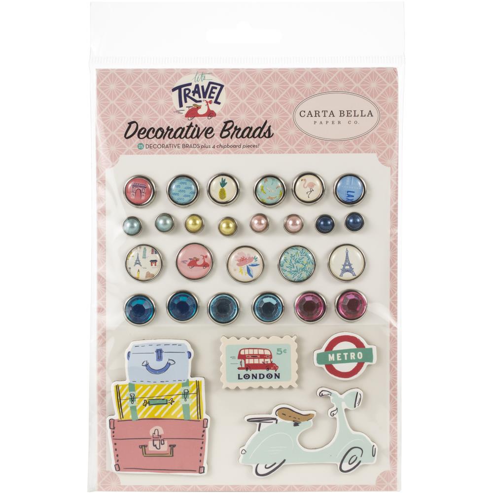 Набор брадс Carta Bella "Let's Travel"