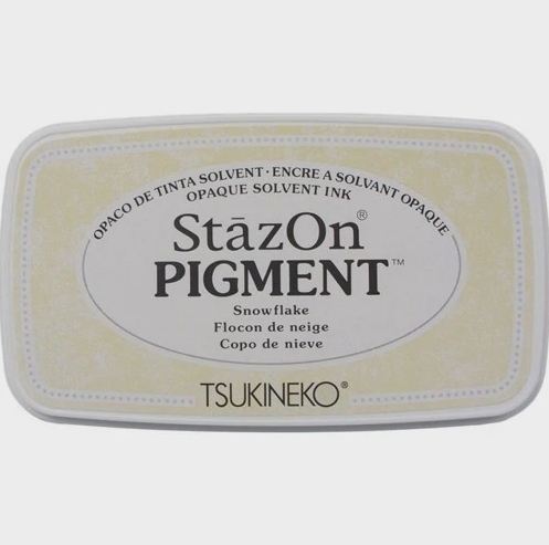 Подушечка пигментная StazOn Pigment Ink Pad Snowflake БЕЛАЯ