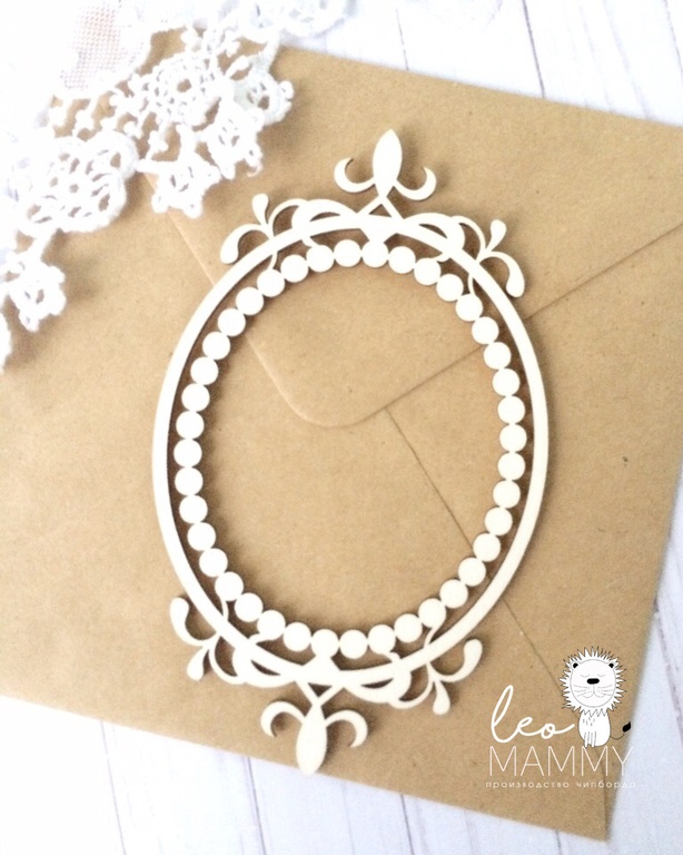 Чипборд LeoMAMMY "Рамочка Медальон"